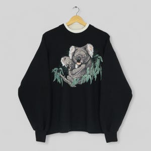 Vintage Koala Bear Australia Wildlife Sweatshirt Large Koala Bear Animal Wild Graphics Crewneck Koala Bear Animal Habitat Sweater Size L
