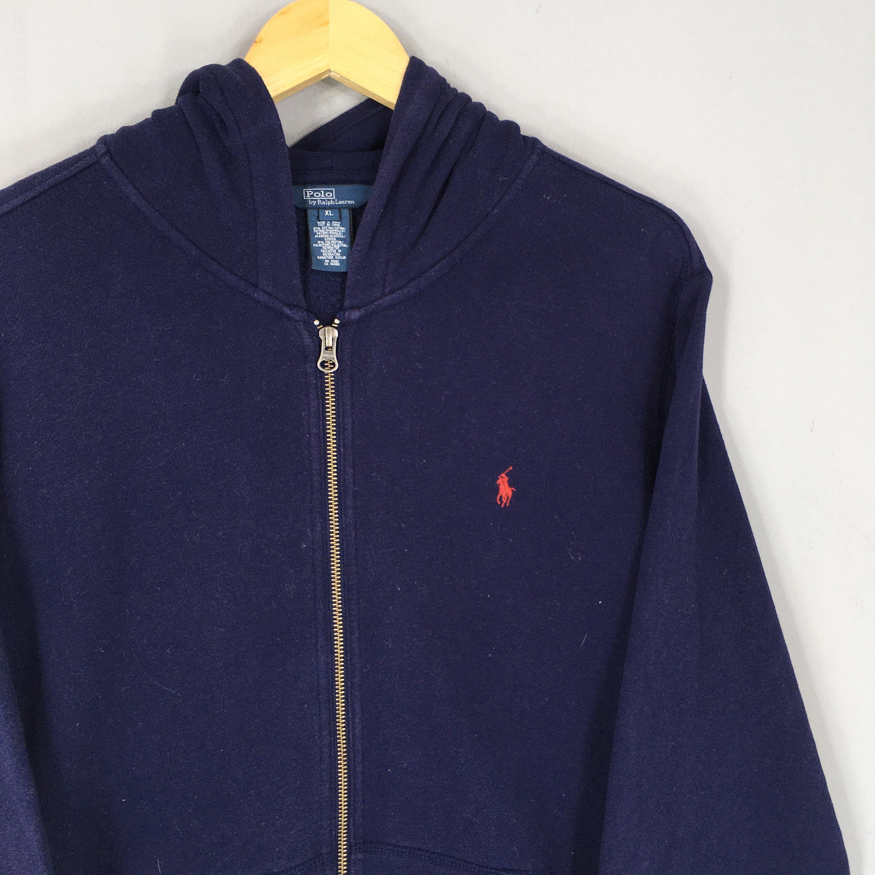 Vintage 90s Polo Ralph Lauren Zipper Hoodie Xlarge Polo Pony