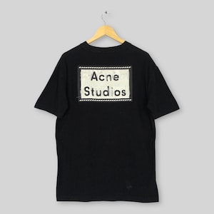 Vintage Acne Studios Japan Black T Shirt Small Acne Studios SS 20 Elice Reverse Label Big Logo Shirt Acne Studios Japan Tshirt Size S