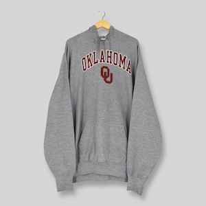 Vintage Oklahoma Sooners NCAA Hoodie Sweatshirt XXLarge OU Oklahoma Sooners Embroidered Sweater University Of Oklahoma Pullover Size XXL