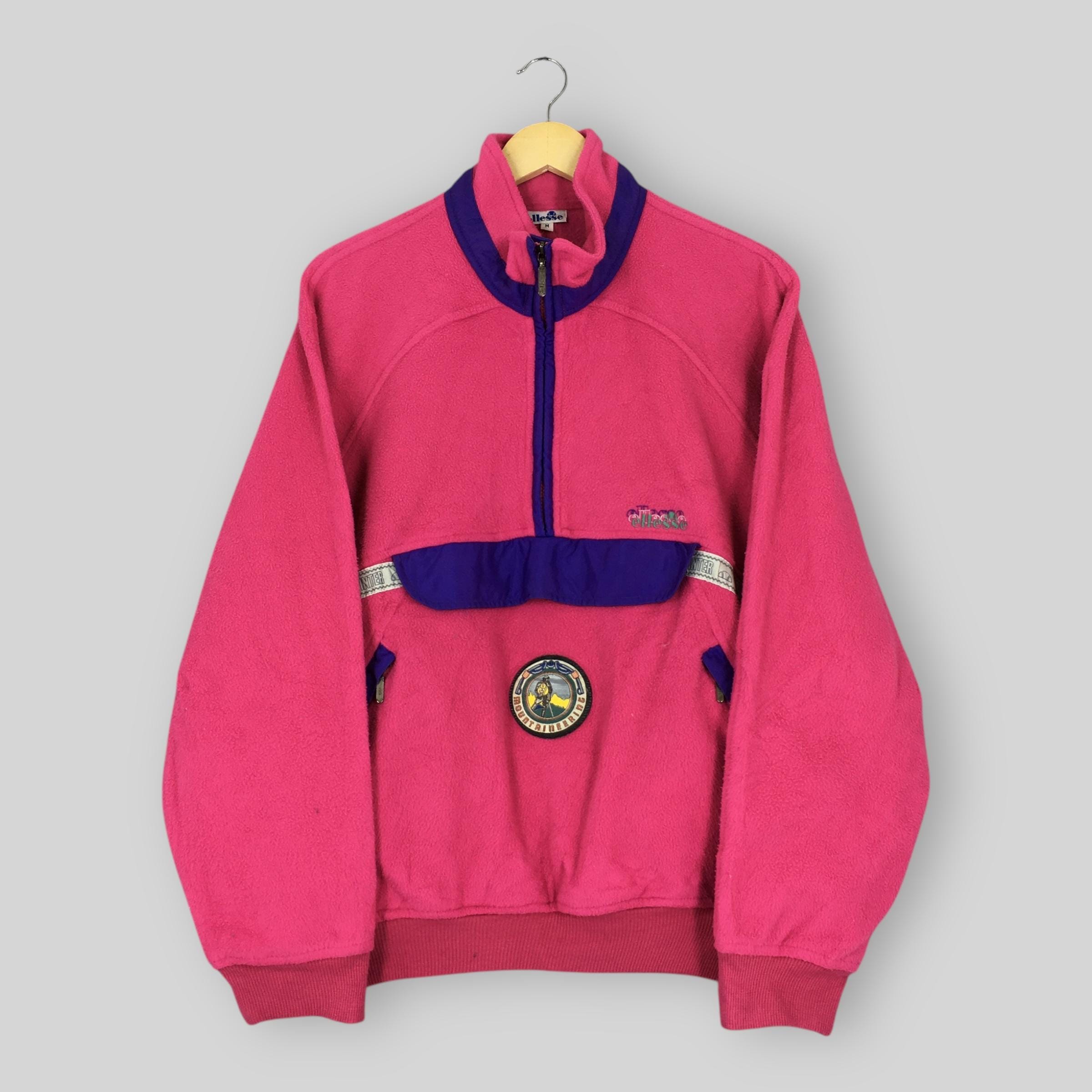 Vintage Ellesse Perugia Italia Half Zipper Sweater Medium Ellesse Spell Out Pullover Ellesse Italy Sportswear Warmer Fleece Jacket Size M
