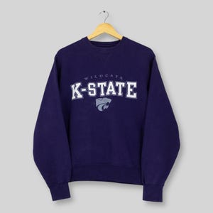 Vintage Kansas State Wildcats NCAA Sweatshirt Small K-State Wildcats Football Spell Out Crewneck Kansas State University Sweater Size S