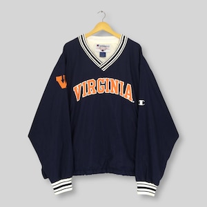 Vintage Champion Virginia Cavaliers NCAA Jacket XLarge 90s Virginia Embroidered Logo Jacket University of Virginia Pullover Jacket Size XL
