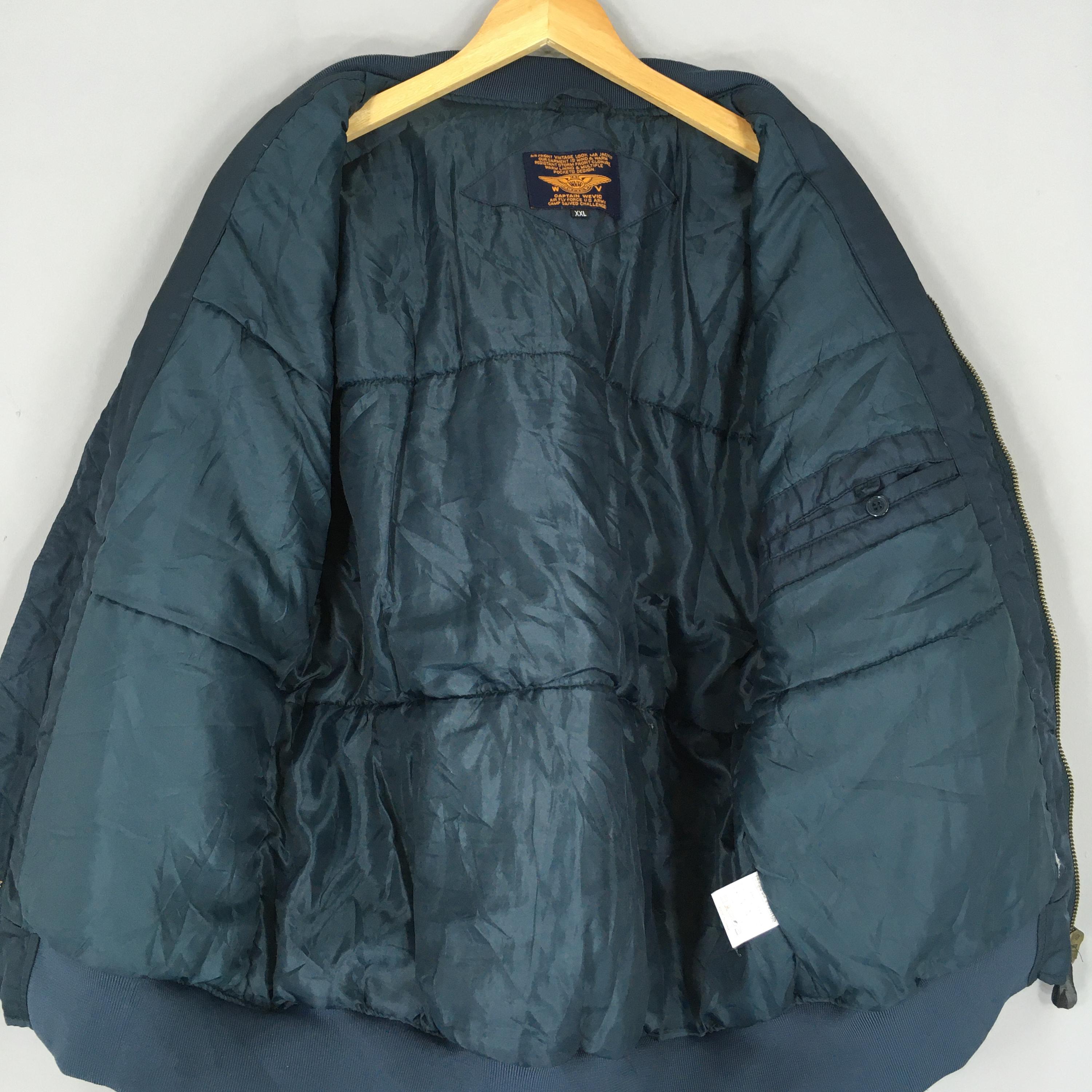 Vintage 90s Captain Wevic Usaf MA-1 Bomber Flight Jacket