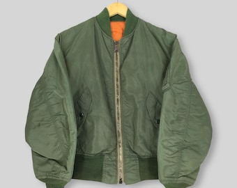 Vintage 90's Alpha Industries MA-1 Flight Jacket USS Midway