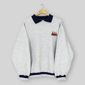 Vintage Winston Winners Club Racing Sweatshirt Large Winston Embroidered Logo Collared Sweater Winston Racing Jumper Winston Crewneck Size L