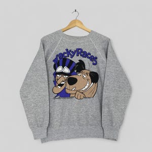 Vintage 90s Hanna Barbera Wacky Races Sweatshirt Medium Hanna Barbera Muttley Dog Races Sweater Classic Hanna-Barbera Crewneck Size M