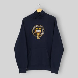 Vintage University Of Oxford Hoodie Sweatshirt Medium Oxford University Embroidered Sweater University Of Oxford England Pullover Size M