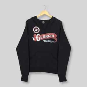 Georgia Bulldogs NCAA Hoodie Sweatshirt Women XLarge Georgia Bulldogs Spell Out Logo Sweater University of Georgia Jumper Ladies Size XL