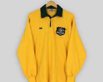 Vintage 90s Wallabies Canterbury of Australia Rugby Shirt Medium