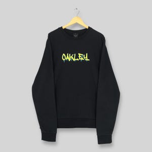 Vintage Oakley Surfing Black Sweatshirt XLarge Oakley Logo Crewneck Oakley American Streetwear Jumper Oakley Sweater Size XL