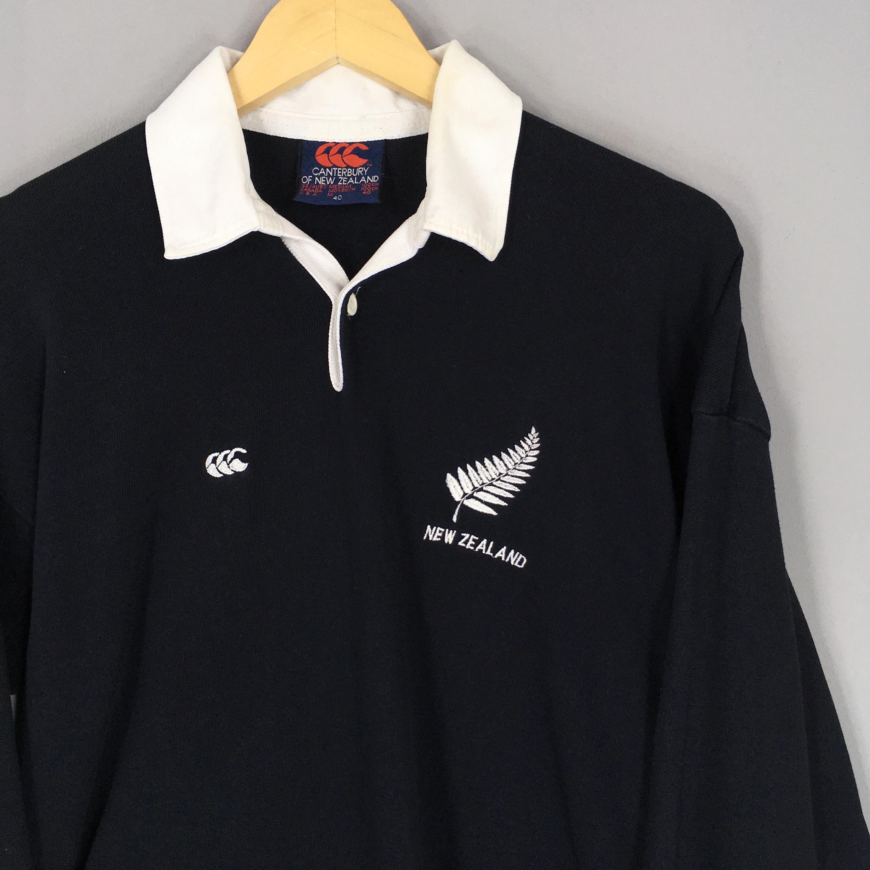 Vintage 90s Canterbury of New Zealand All Blacks Rugby Shirt