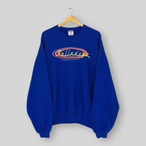 Vintage Y2K Talladega Nascar Racing Sweatshirt XLarge Talladega Nascar Racing Spell Out Logo Crewneck Nascar Racing Blue Sweater Size XL