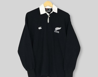 カンタベリー　ラグビー　オールブラックス　ジャージ　90s ビンテージ ☆稀少90sオールブラックスALL BLACKS ラグビージャージ