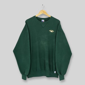 ヴィンテージ 90年代 ラッセル アスレチック グリーン スウェットシャツ XL ラッセル アスレチック グリーン 刺繍 セーター ラッセル ユナイテッド ステイツ グリーン クルーネック サイズ XL