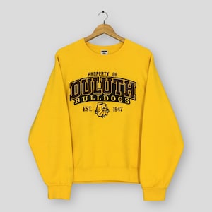 Vintage Minnesota Duluth Bulldogs NCAA Sweatshirt Small Minnesota Duluth Spell Out Crewneck University of Minnesota Duluth Sweater Size S