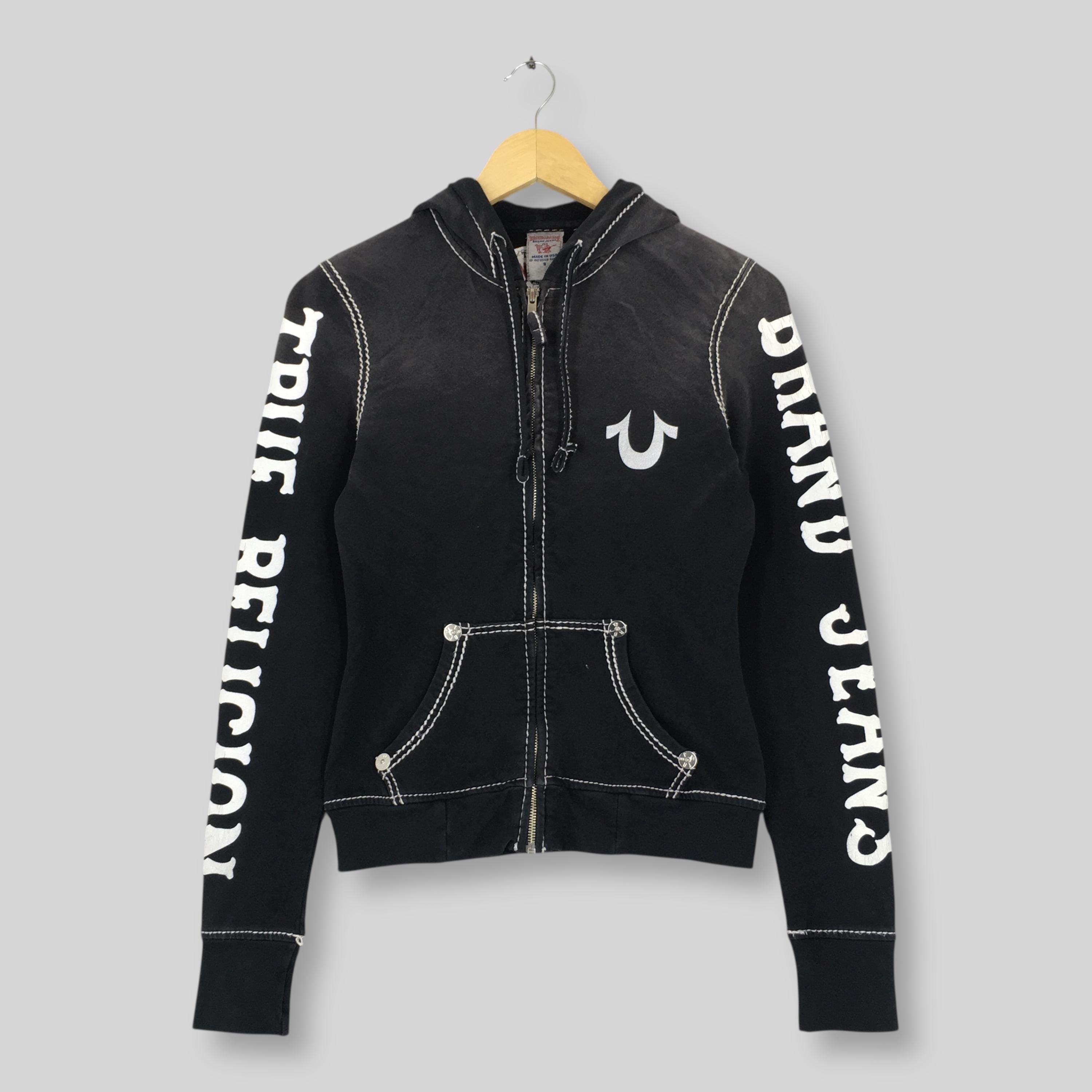 Vintage Distressed True Religion Hoodie Sweatshirt Small True