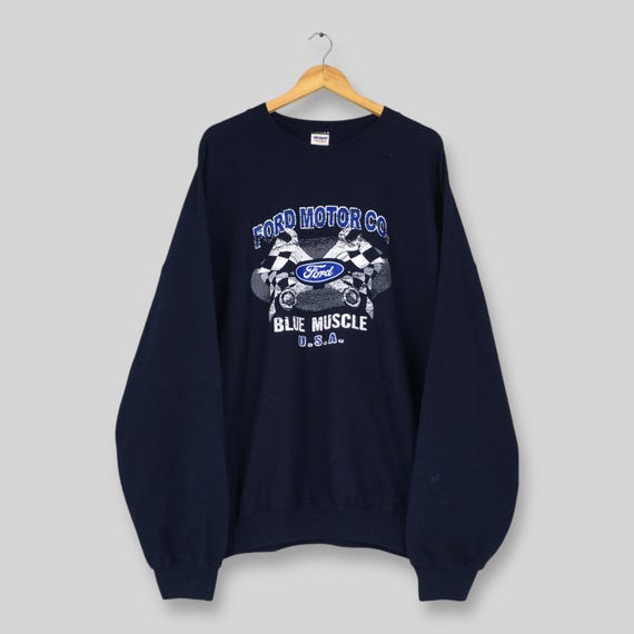 Vintage Ford Racing Blue Sweatshirt Oversize Ford Racing Sport Car