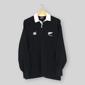 Vintage Canterbury Of New Zealand All Blacks Rugby Shirt Medium 90s Steinlager Canterbury All Blacks NZ Collared Rugby CCC Black Jersey M
