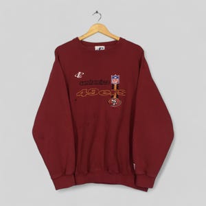 Vintage San Francisco 49ers NFL Sweatshirt Medium San Francisco 49ers Bestickter Rundhalsausschnitt 49ers Retro Pullover