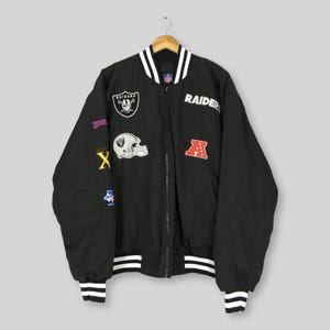 Vintage Los Angeles Raiders NFL Varsity Jacket XLarge Los Angeles Raiders Button Jacket Raiders American Football Rugby Zipper Jacket XL