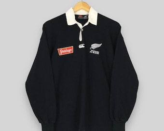 Vintage 90s Canterbury of New Zealand All Blacks Rugby Shirt