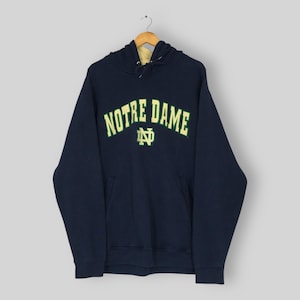 Vintage Notre Dame Fighting Irish NCAA Hoodie Large ND Fighting Irish Embroidered Logo Sweater University Of Notre Dame Sweatshirt Size L