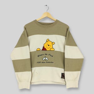 Vintage 90s Winnie The Pooh Jumper Sweatshirt Medium Winnie The Pooh Honey Embroidered Sweater Yellow Pooh Bear Disney Crewneck Size M