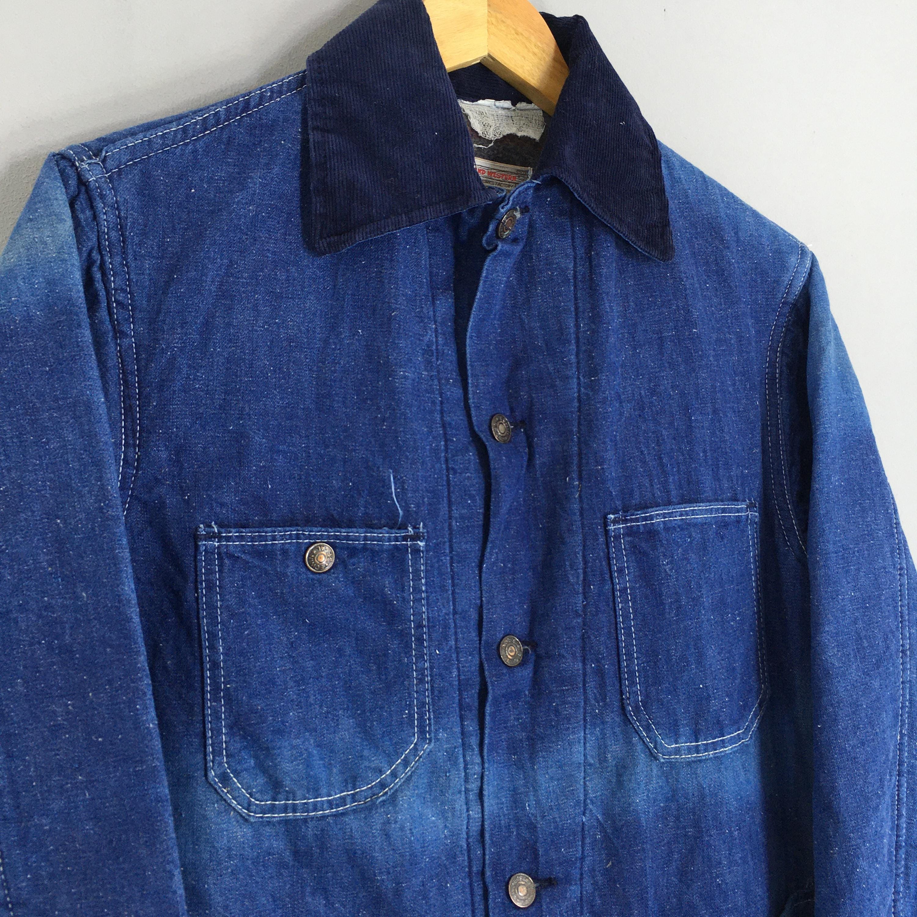Vintage 80s Edwin Ranch Western Denim Jacket Small Edwin Four
