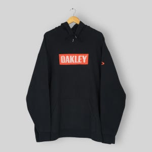 Vintage Oakley Spell Out Hoodie Sweatshirt XXLarge Oakley Logo Pullover Oakley American Streetweae Jumper Oakley Sweater Size Size XXL