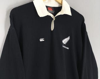 Vintage Canterbury New Zealand All Blacks Rugby Shirt Medium