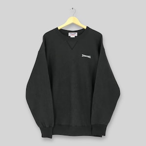 Vintage Spalding Usa Faded Black Sweatshirt Large Spalding Spell Out Logo Crewneck Spalding Sports Jumper Spalding Classic Sweater Size L