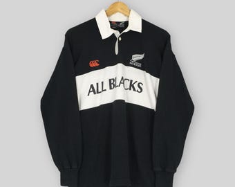 Vintage 90s Canterbury of New Zealand All Blacks Rugby Shirt