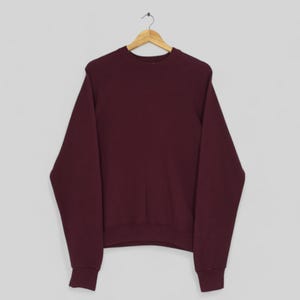 Vintage 90s Lee Usa Red Maroon Plain Sweatshirt Medium Lee United States Blank Sweater Lee Jeans Jumper Lee Union Made Crewneck Size M
