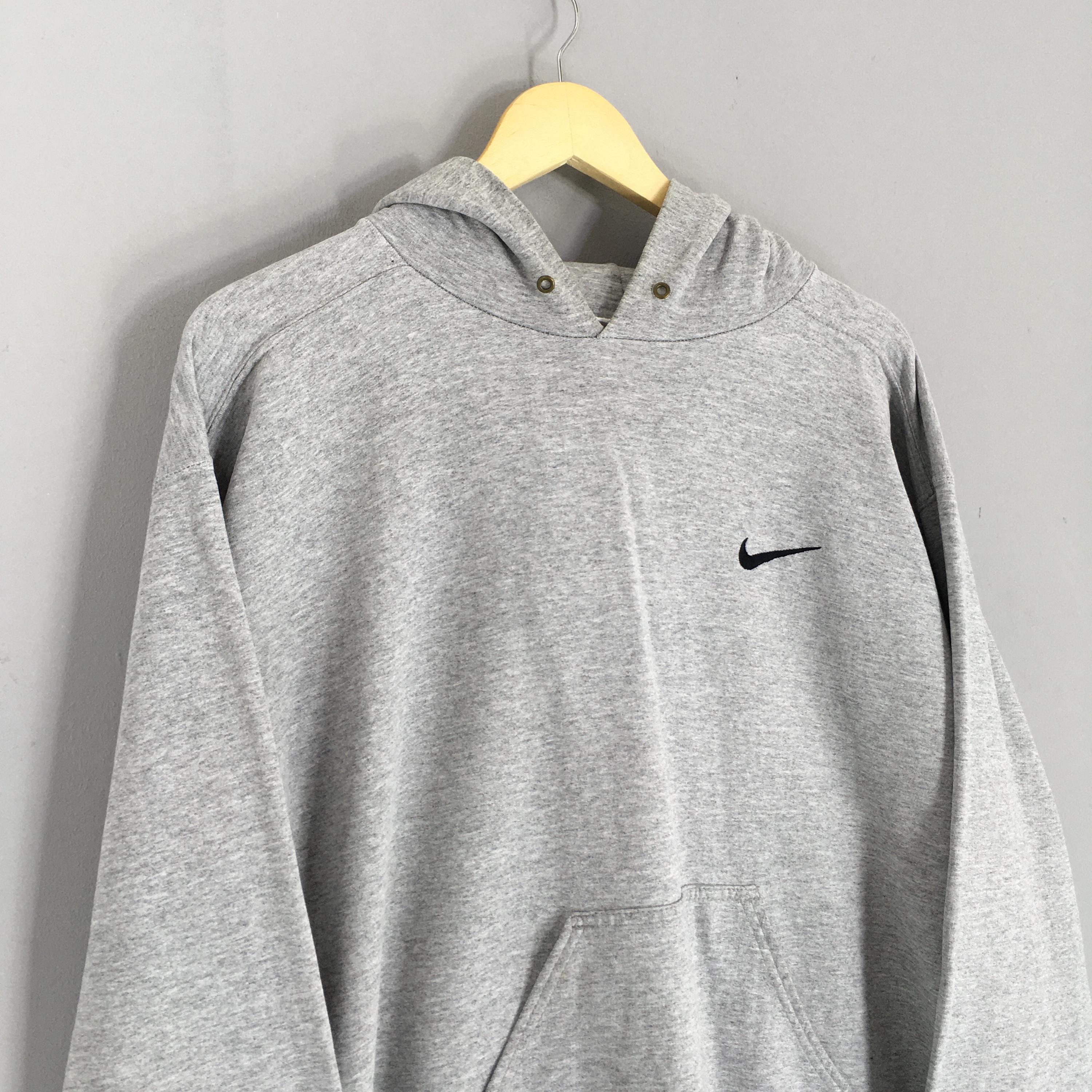 Vintage 1990s Nike Swoosh Hoodie Sweatshirt Medium Nike Embroidered — free download
