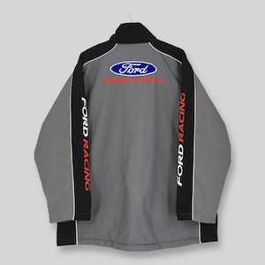 Vintage Ford Racing Light Zipper Jacket XXLarge Ford Racing Sport Car Windbreaker Jacket Ford Motor Racing Varsity Jacket Size XXL