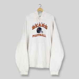 Vintage Chicago Bears NFL Hoodie Sweatshirt XLarge Bears Football Spell Out Pullover Chicago Bears American Football Rugby Hoodies Size XL