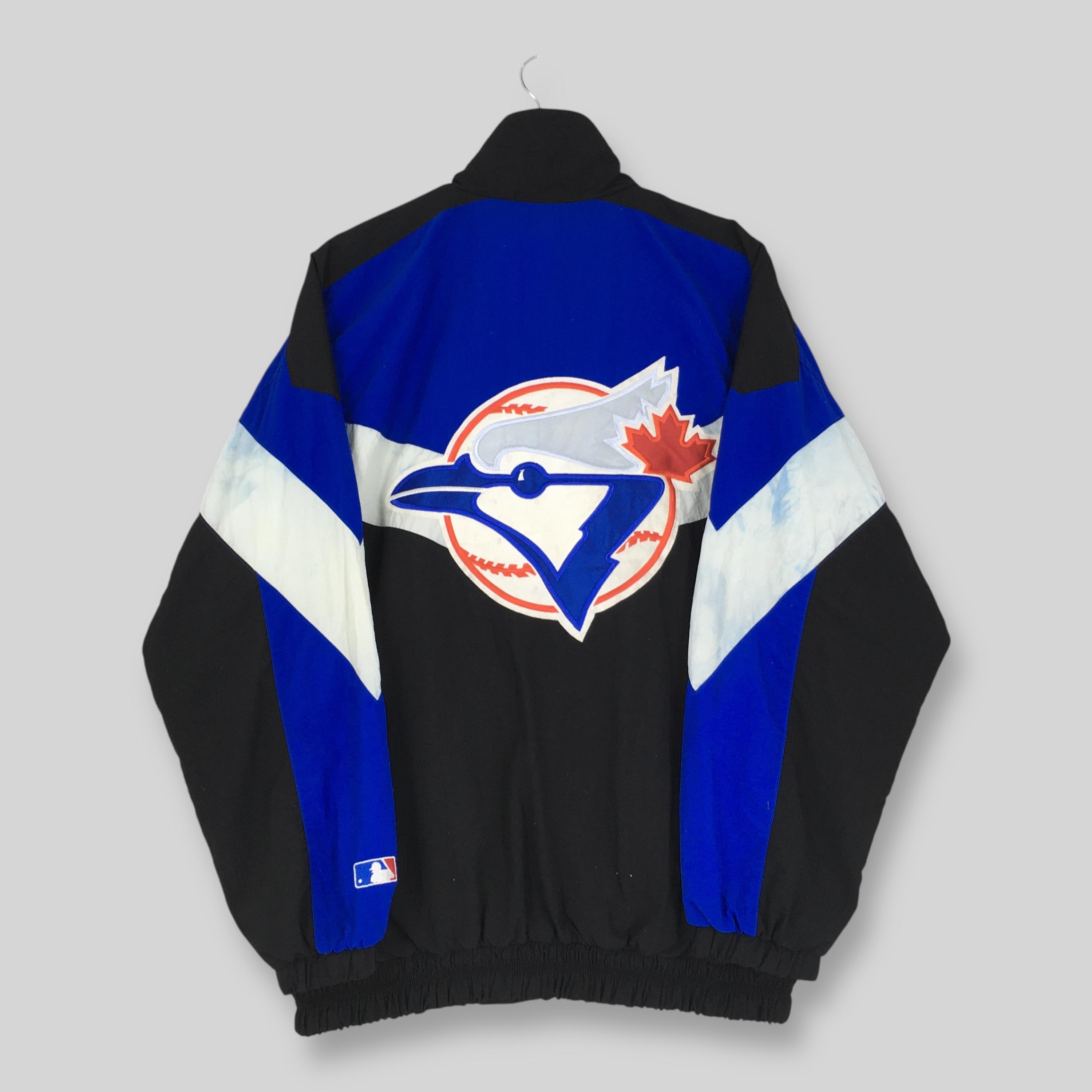 90年代前期　MLB トロント　ブルージェイズのサテンジャケット　L 美品 ヴィンテージ 90年代 トロント ブルージェイズ MLB ジッパー