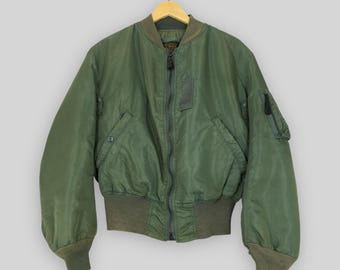 Vintage 90s Alpha Industries Usaf MA-1 Bomber Flight Jacket Medium