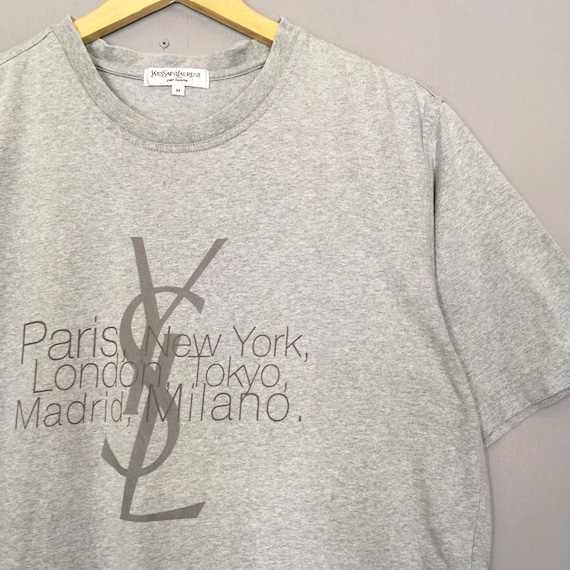 SAINT LAURENT PARIS グレー Tシャツ SAINT LAURENT PARIS（サンローランパリ）Tシャツ・カットソー