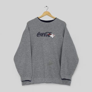 Vintage Coca Cola Carbonated Drink Sweatshirt XLarge Coca Cola Bear Embroidered Sweater Coca Cola Jumper Coke Soda Drink Crewneck Size XL