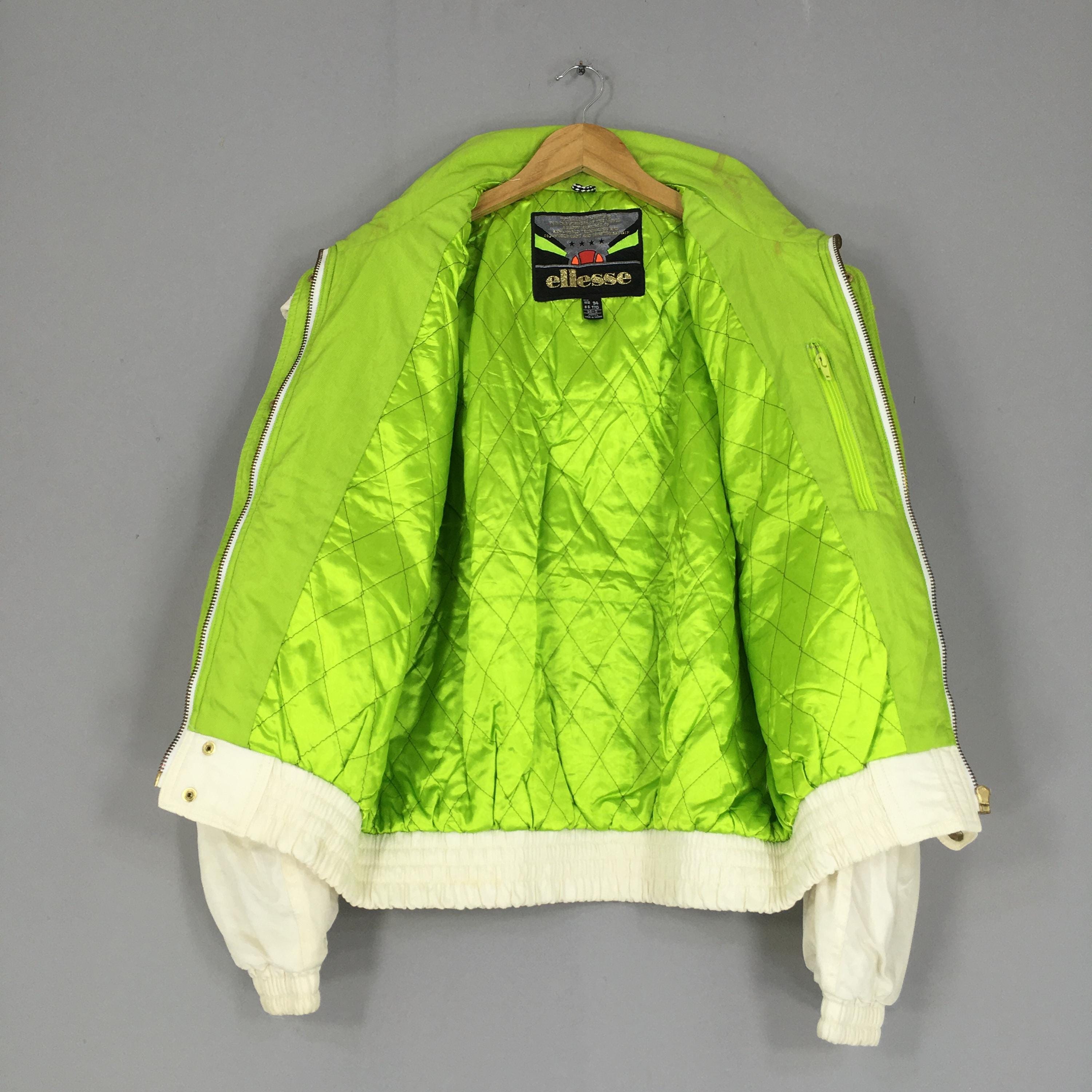 Vintage Ellesse Italia Ski Bomber Jacket: Multicolor Retro