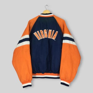 Vintage Virginia Cavaliers NCAA Reversible Jacket XLarge 90s Virginia Embroidered Logo Jacket University of Virginia Bomber Jacket Size XL