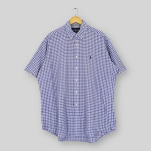 Vintage 90s Polo Ralph Lauren Checkered Flannel Shirt Large Ralph Lauren Blake Plaid Tartan Checked Flannel Polo Pony Button Up Size L