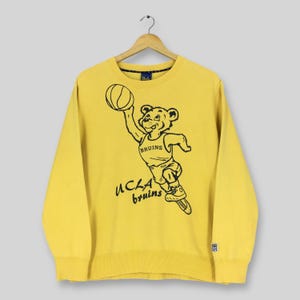 Vintage 90er Jahre UCLA Bruins Nickel-Blaues Sweatshirt Hoodie Medium Ucla Bruins Basketball Crewneck UNI Los Angeles Sweater Grösse M