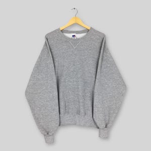 Vintage 90s Russell Athletic Gray Sweatshirt Large Russell Athletic Gray Plain Sweater Russell United States Gray Blank Crewneck Size L