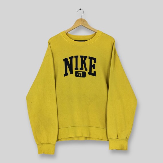 Supreme Nike Nike Swoosh Mustard Yellow Nike Crewneck Vintage Y2K