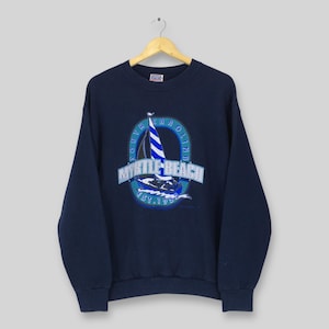 Vintage Myrtle Beach South Carolina Sweatshirt Large Myrtle Beach South Carolina Printed Crewneck Myrtle Beach SC Blue Sweater Size L