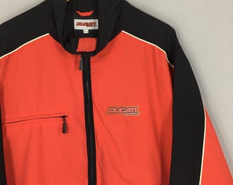 DUCATI バイクジャケット オレンジ／グレー サイズUSA38 EUR48