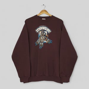 Vintage 90s Alaska US State Sweatshirt XLarge Spirit Of Alaska Birds Graphics Crewneck Alaska Usa Maroon Sweater Size XL